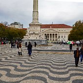 DSC02197 The Rossio Square is the most lively area of ​​the city and the meeting place of Lisbon and visitors.